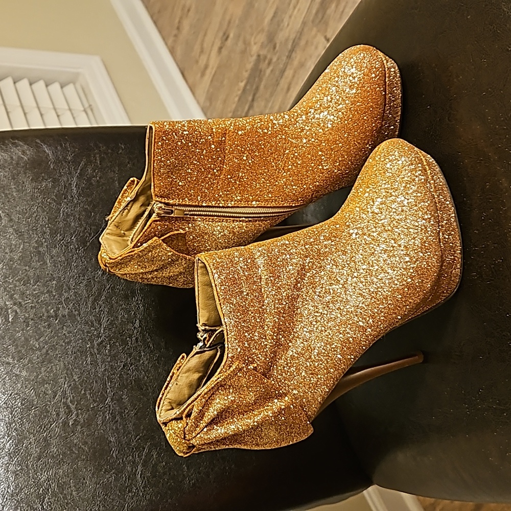 Gold Glitter Shoes